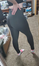 Load image into Gallery viewer, Dk Grey Activewear Zena Yoga Band Leggings