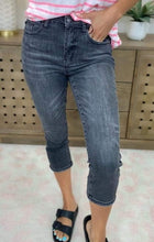 Load image into Gallery viewer, Judy Blue Black Charcoal High waist Capris