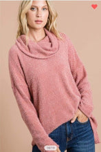 Load image into Gallery viewer, Super Soft Dusty Rose Brushed Cowlneck Sweater