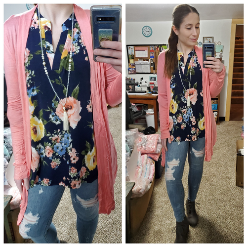 Take your Chance Light Rose Pink Cardigan