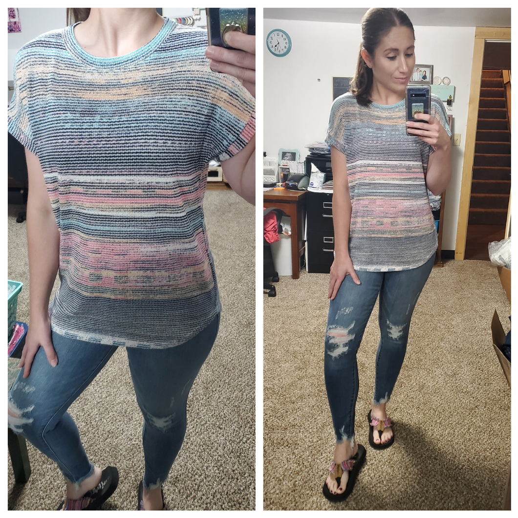 Cool Vibes Summer Stripe Tee