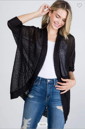Ultra Soft Spring Black Cardigan