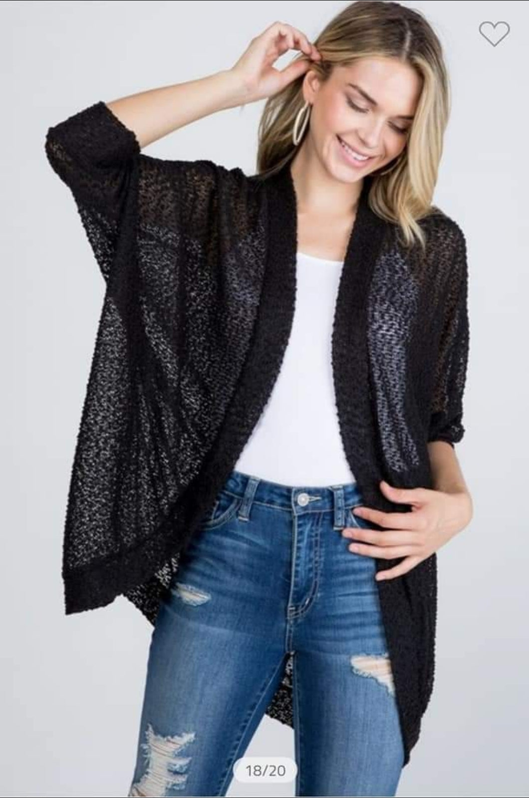 Ultra Soft Spring Black Cardigan
