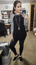 Load image into Gallery viewer, Black Snow Leopard Crushin&#39; It Raglan Top