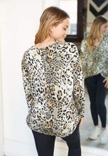 Load image into Gallery viewer, Mocha Leopard Twist Front Blouse