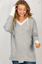 Load image into Gallery viewer, Ultra Soft Heather Grey Thumbhole Hoodie
