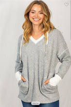 Load image into Gallery viewer, Ultra Soft Heather Grey Thumbhole Hoodie